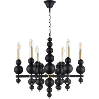Люстра LUMION NANA 8106/6 MODERNI LN25 Е14 6*40W 220V черный/золото, металл